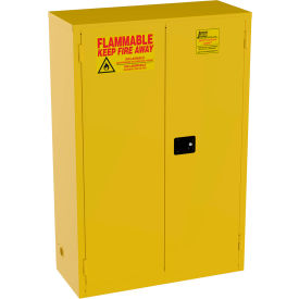 Flammable Liquid Storage Cabinet, Self Close Door, 45 Gallon Capacity, 43"W x 18"D x 65"H