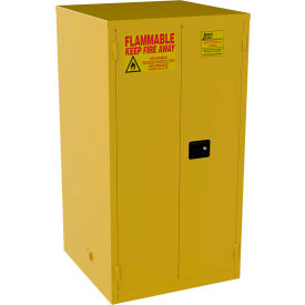 Flammable Liquid Storage Cabinet, Self Close Door, 60 Gallon Capacity, 34"W x 34"D x 65"H