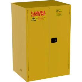 Flammable Liquid Storage Cabinet, Manual Close Door, 90 Gallon Capacity, 43"W x 34"D x 65"H