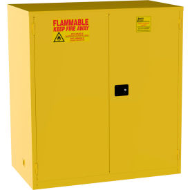 Flammable Liquid Storage Cabinet, Manual Close Door, 120 Gallon Capacity, 59"W x 34"D x 65"H