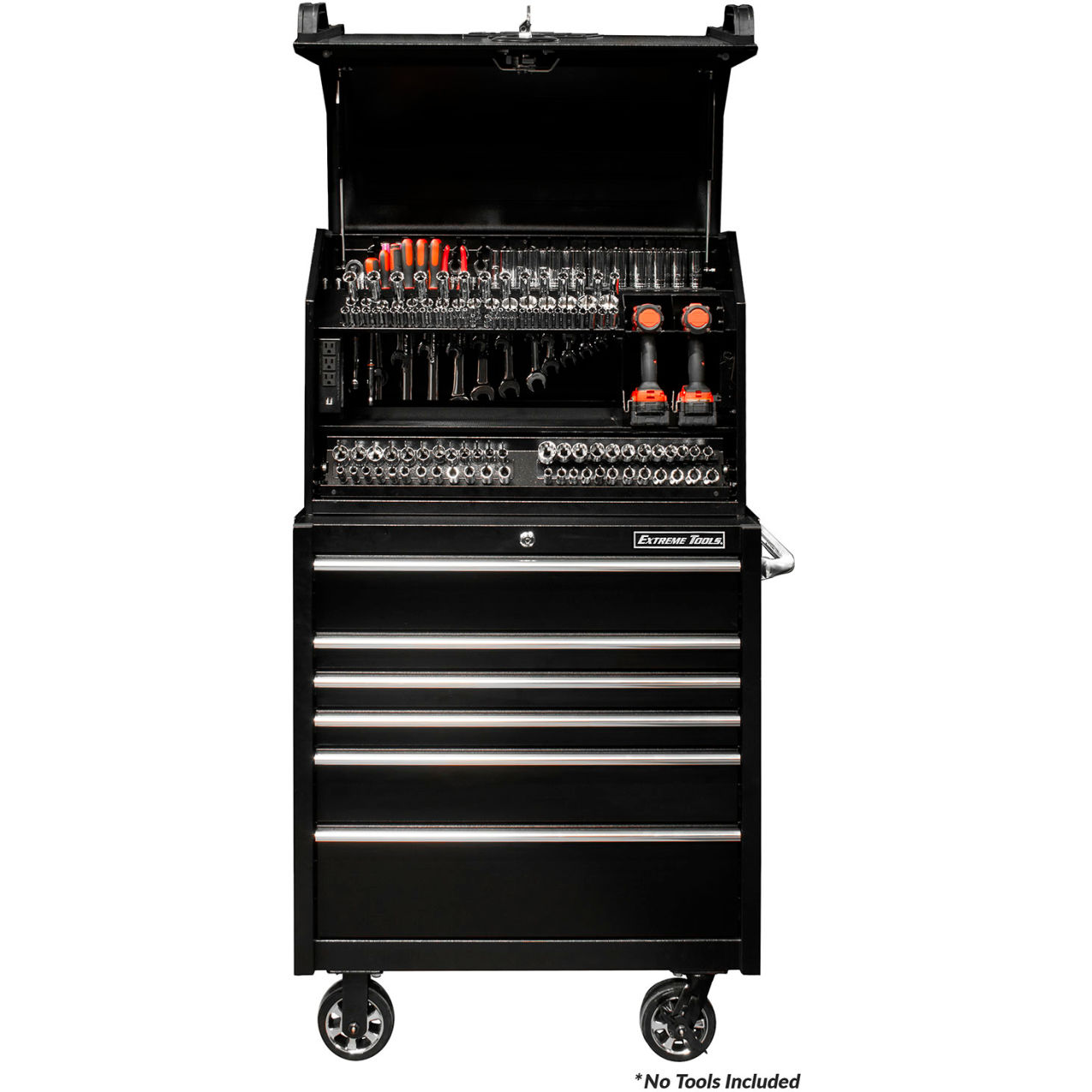 Portable Workstation & Roller Cabinet Combo, 36"W x 25"D x 66-1/8"H, Textured Black