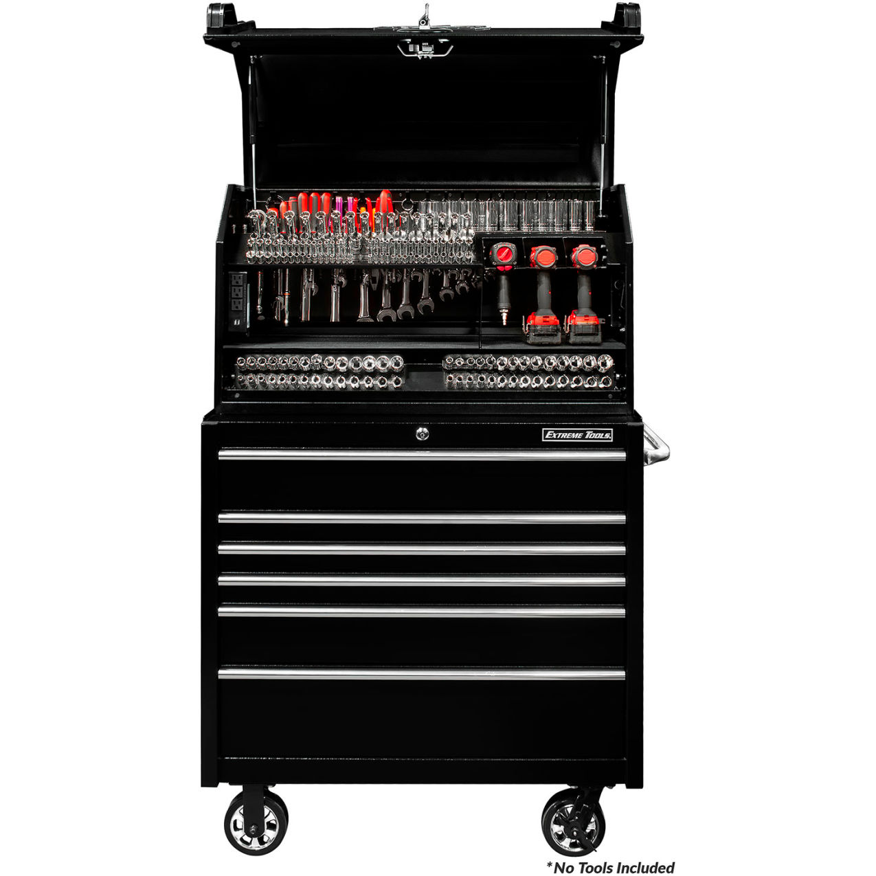 Portable Workstation & Roller Cabinet Combo, 41"W x 25"D x 79"H, Textured Black