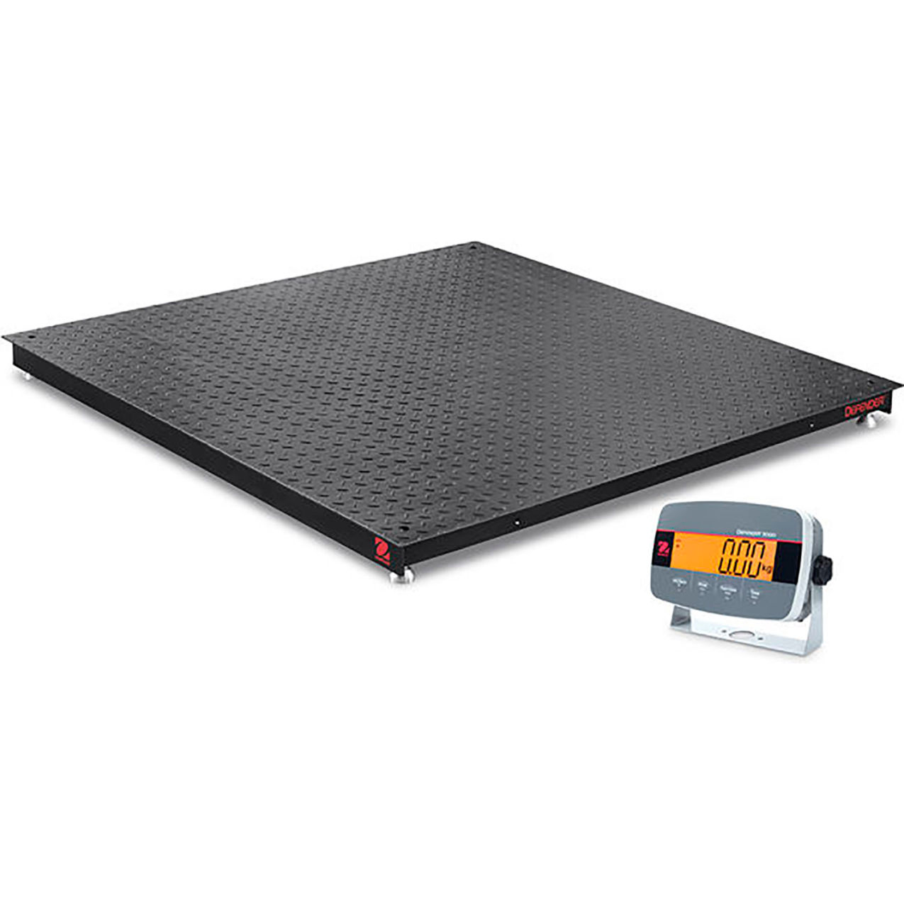 Defender Floor Scale with ABS Plastic Indicator & LCD Display, 2500 lb x 0.5 lb