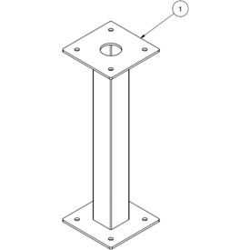 Apex 10' Down Rod Extension For HLVS Fans, Silver