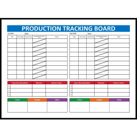 Acrylic Dry Erase Board Ideas Production Tracking, 1/8" Thick, 48"W x 36"H