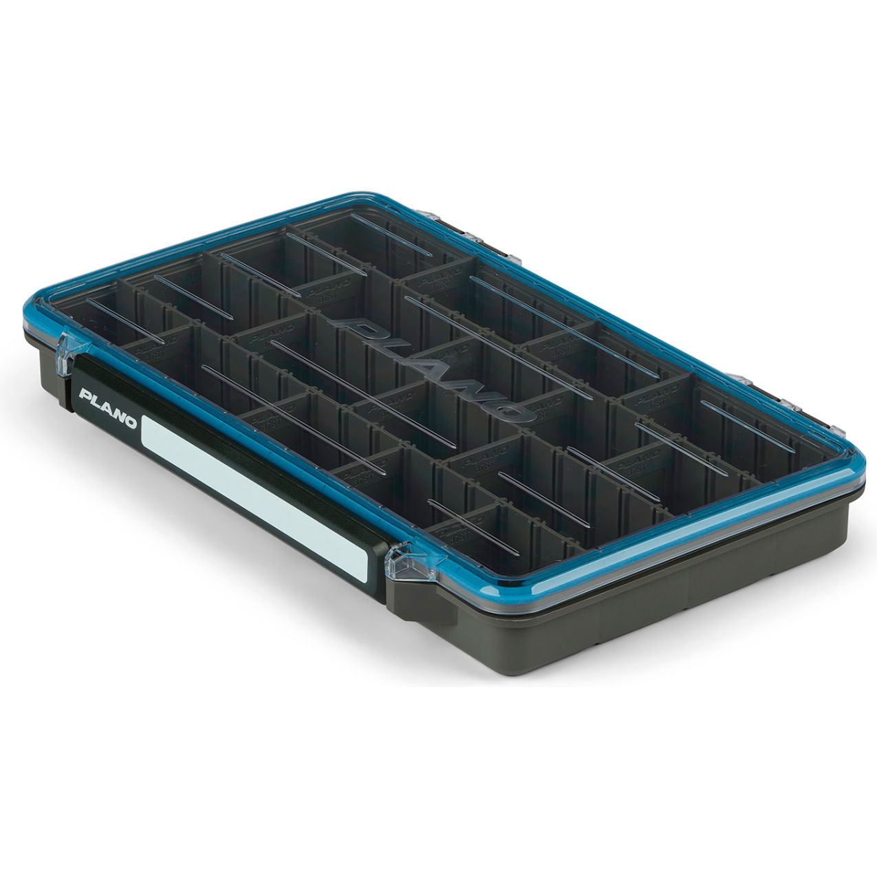Waterproof StowAway Compartment Box 14"W x 7-1/4"D x 1-3/4"H, Black/Blue