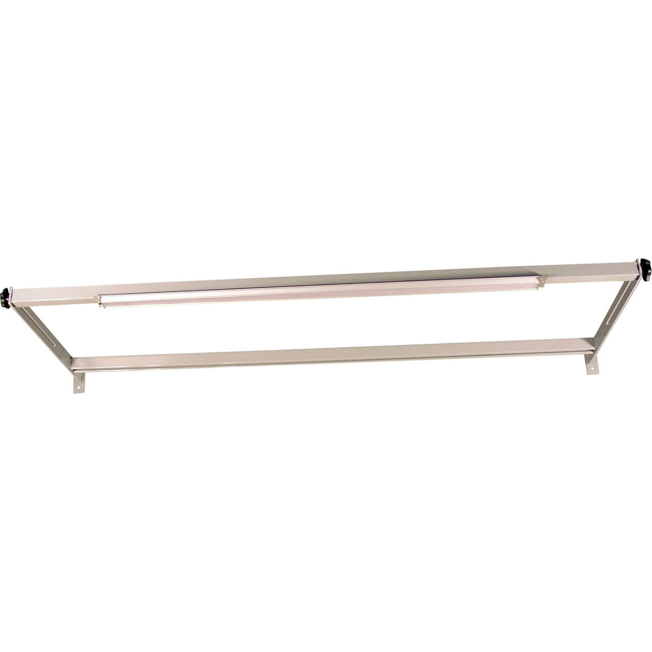 Overhead Light Frame & LED Fixture For 72" Long Station, 66-1/2"W x 24"D, Light Gray