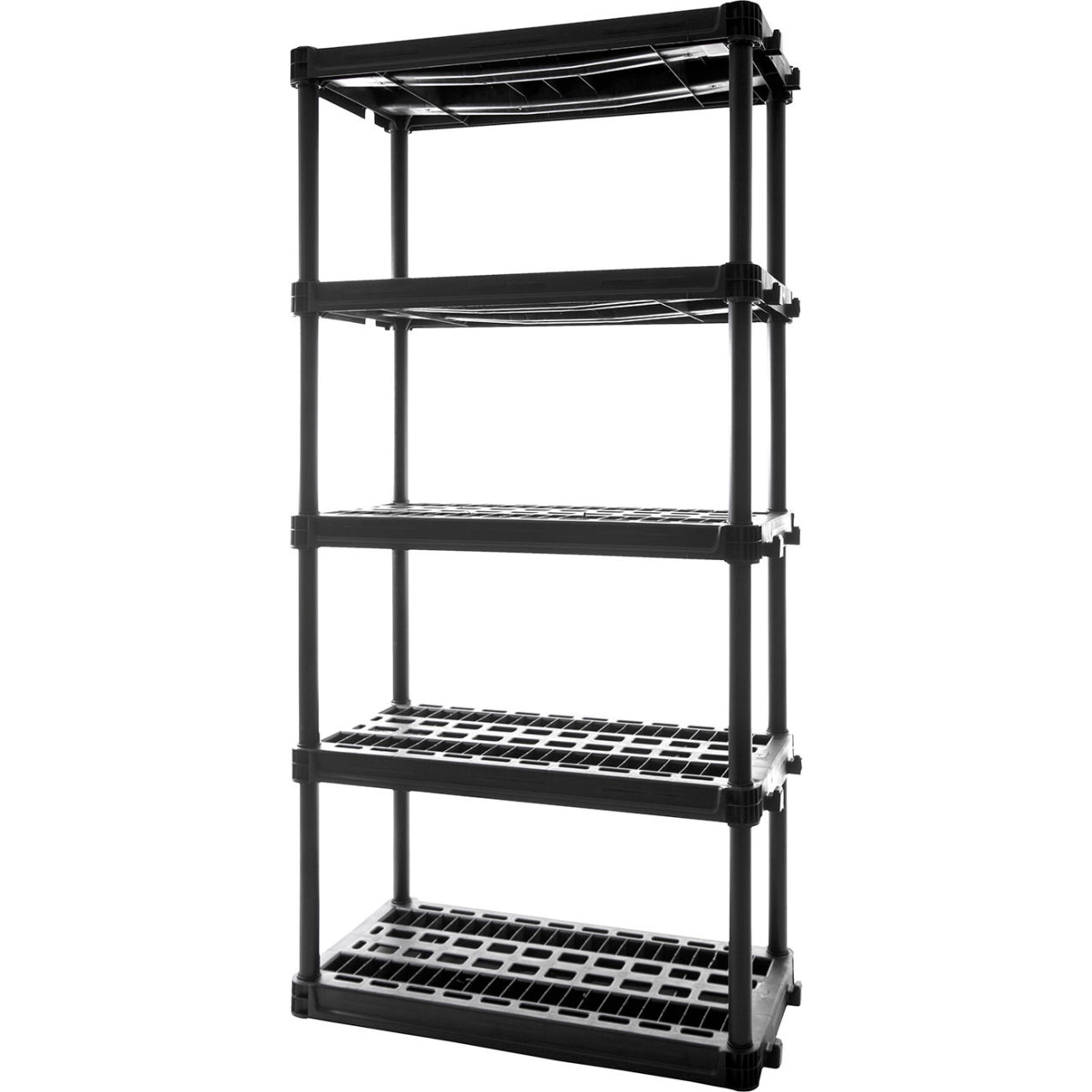 5-Shelf Heavy-Duty Storage Unit, 36"W x 18"D x 73"H, Black