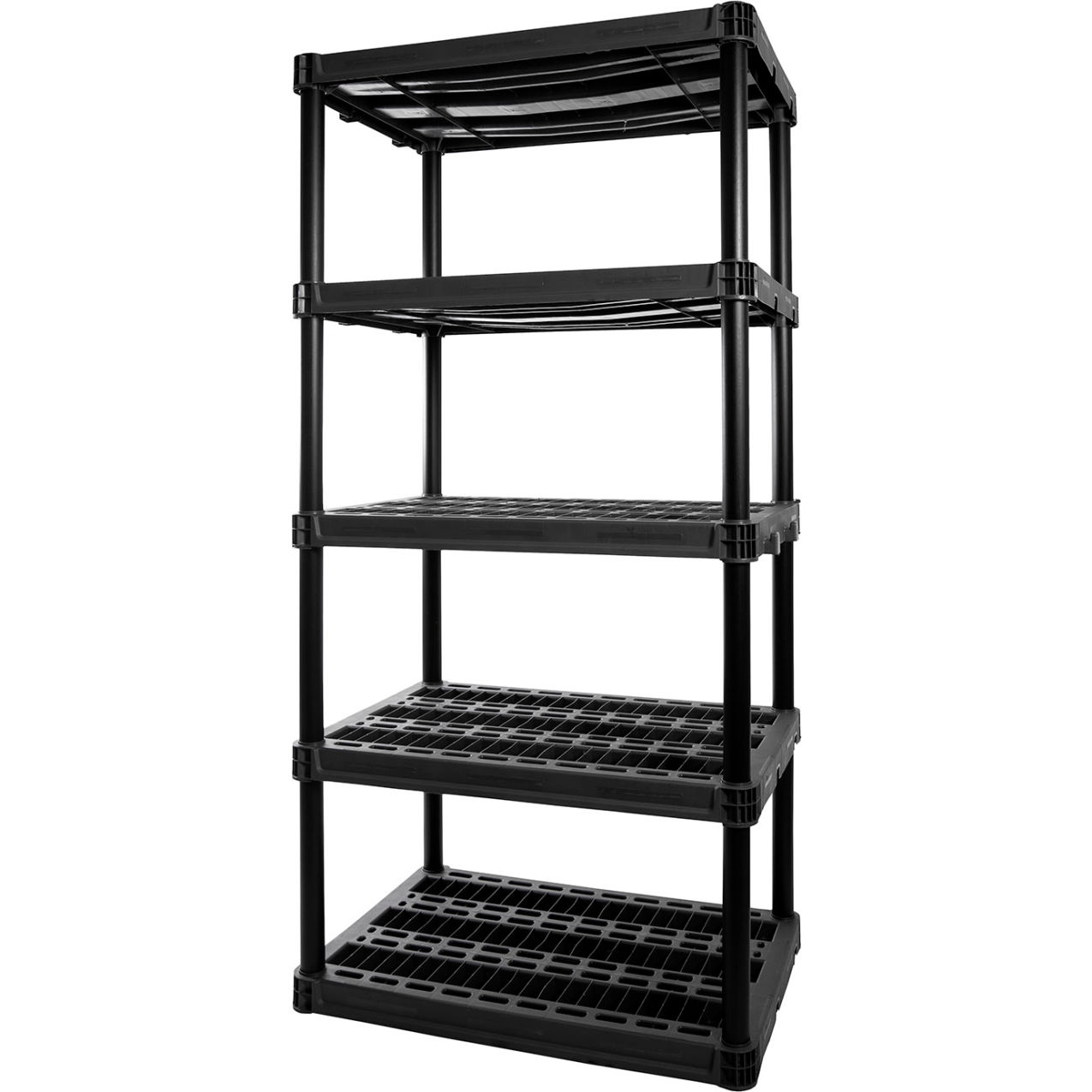 5-Shelf Extra Heavy Duty Storage Unit, 36"W x 24"D x 72-1/2"H, Black