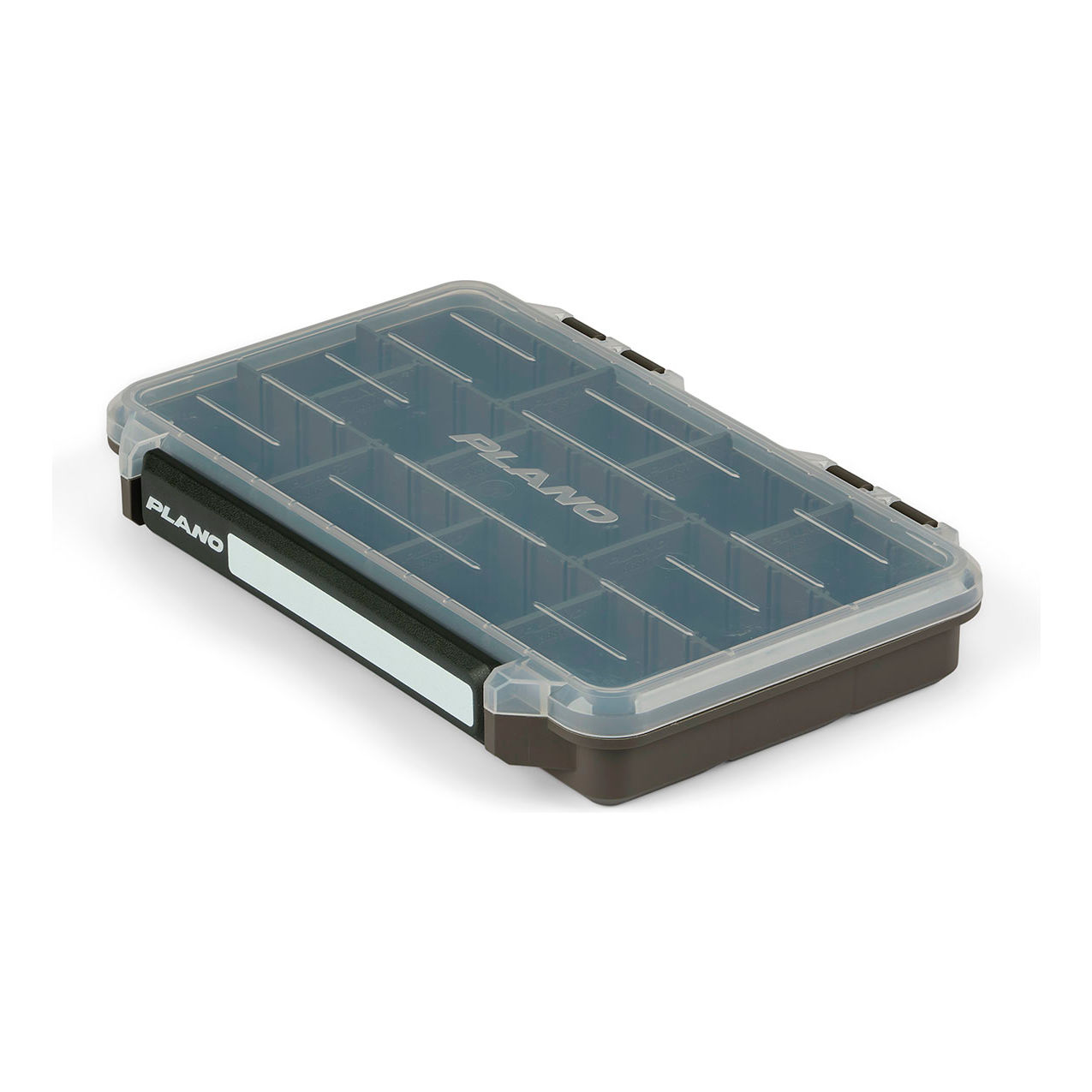 StowAway New Design Compartment Box, 10-7/8"W x 7-1/4"D x 1-3/4"H, Black/Clear