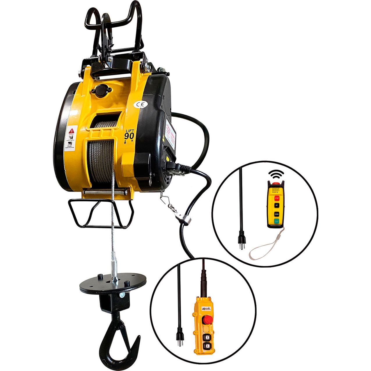 Electric Builder's Hoist, 500 lb. Capacity, 90' Lift, 75 FPM, 115V