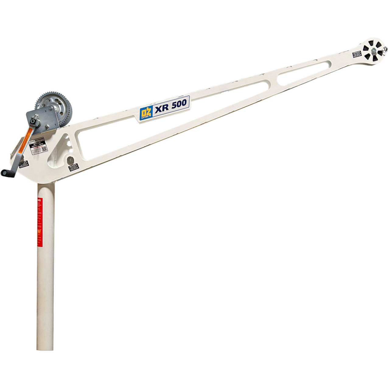500 lb. Extended Reach Davit Crane with 2500 lb. Carbon Steel Brake Winch