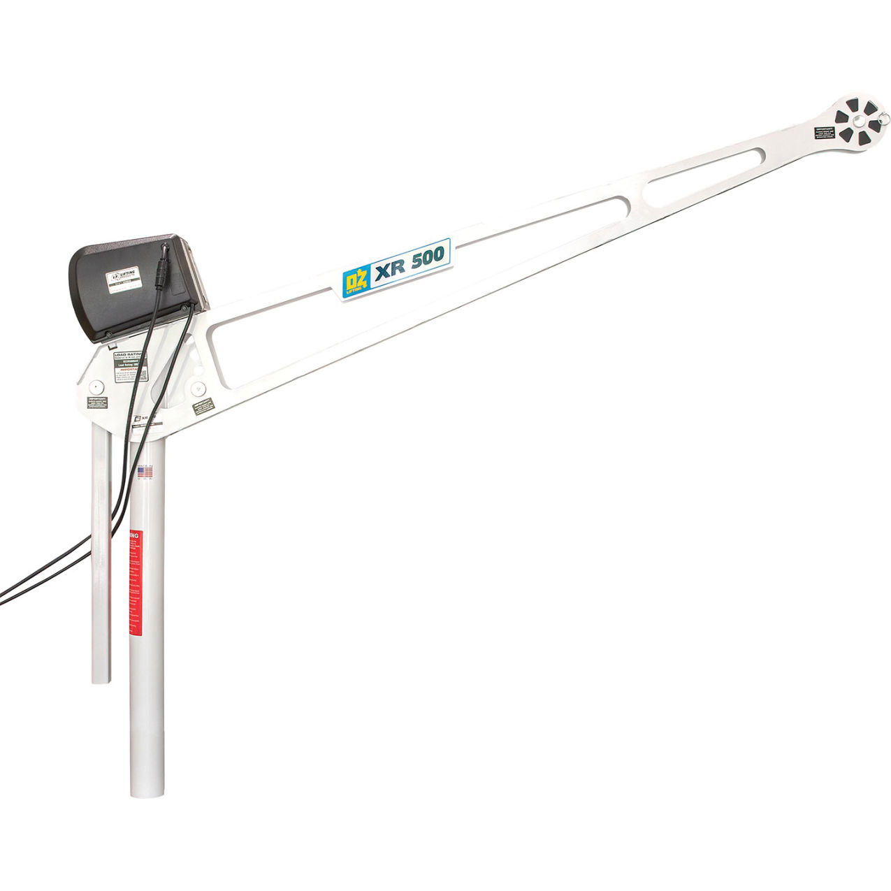 500 lb. Extended Reach Davit Crane with AC Electric Winch