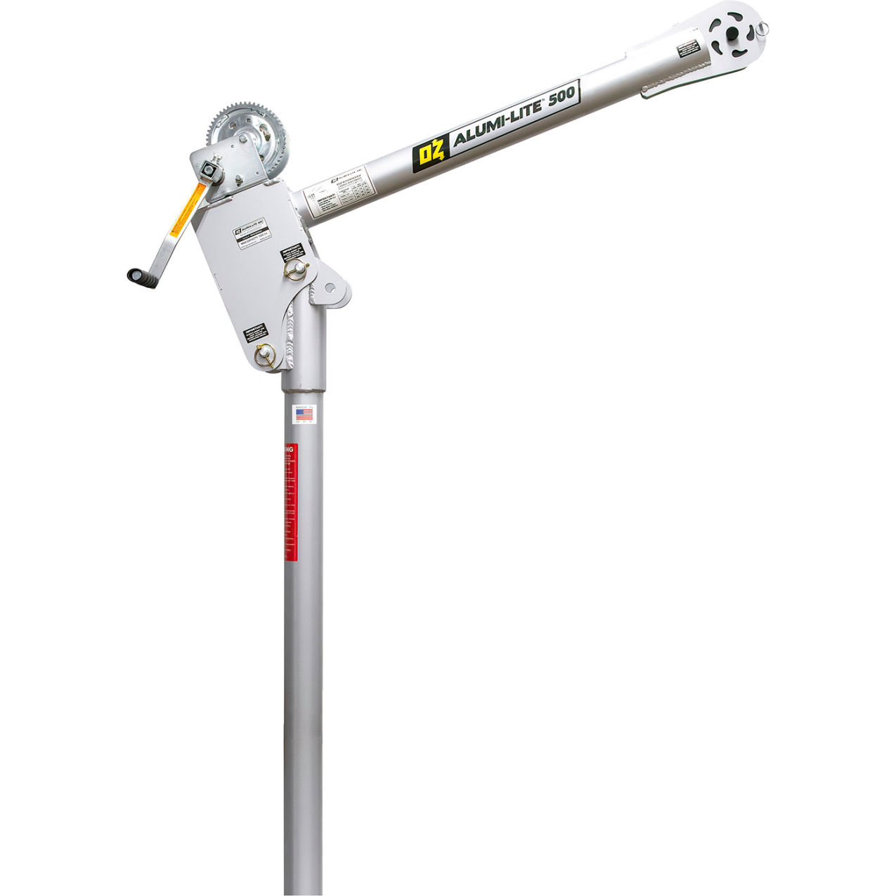 500 lb. Alumi-Lite Davit Crane with 2500 lb. Carbon Steel Brake Winch