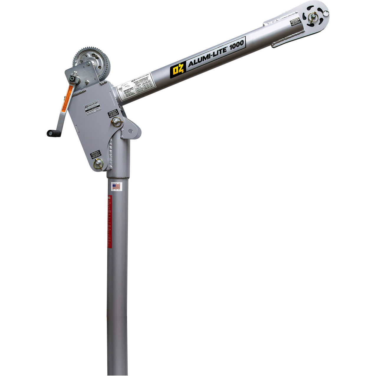 1000 lb. Alumi-Lite Davit Crane with Carbon Steel Brake Winch