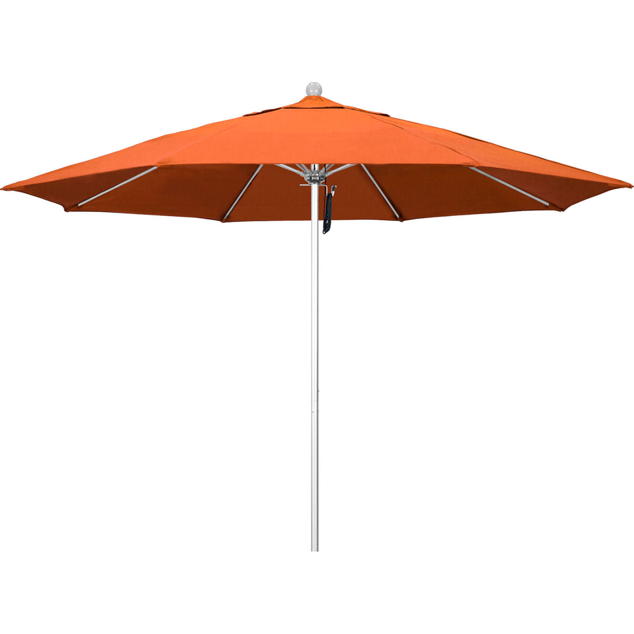Venture 11' Patio Umbrella, Silver Pole, Sunbrella 2A Tuscan Fabric