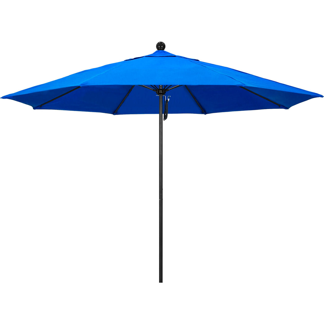 Venture 11' Patio Umbrella, Black Pole, Sunbrella 1A Pacific Blue Fabric