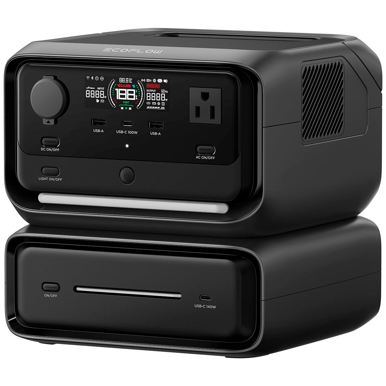 Portable Power Station with Battery, 9-3/16"L x 9-1/8"W x 9-3/8"H, 286Wh