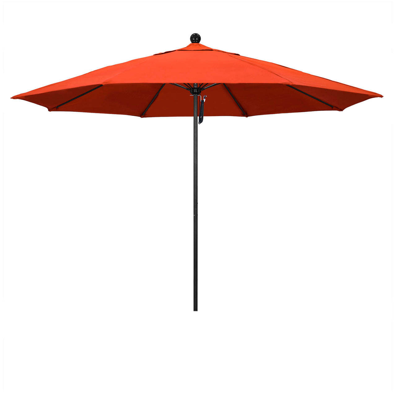 Venture 11' Patio Umbrella, Black Pole, Olefin Sunset Fabric