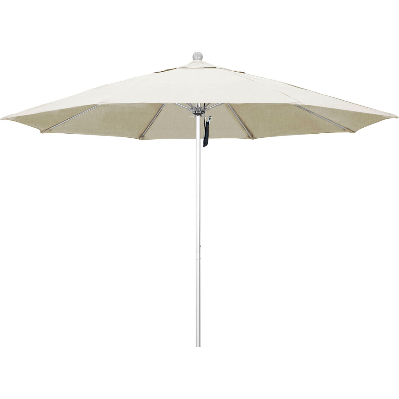 Venture 11' Patio Umbrella, Silver Pole, Sunbrella 1A Canvas Fabric