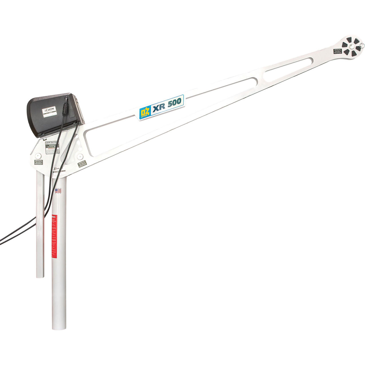 500 lb. Extended Reach Davit Crane with DC Electric Winch