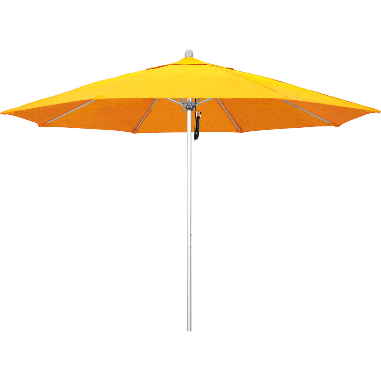 Venture 11' Patio Umbrella, Silver Pole, Olefin Lemon Fabric