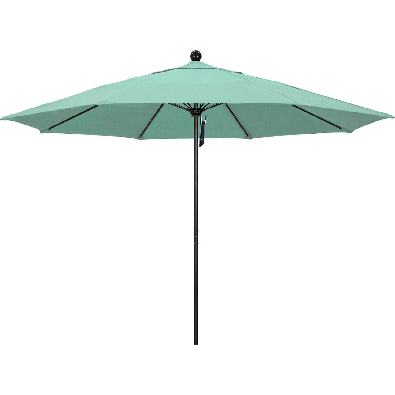 Venture 11' Patio Umbrella, Black Pole, Sunbrella 1A Spa Fabric