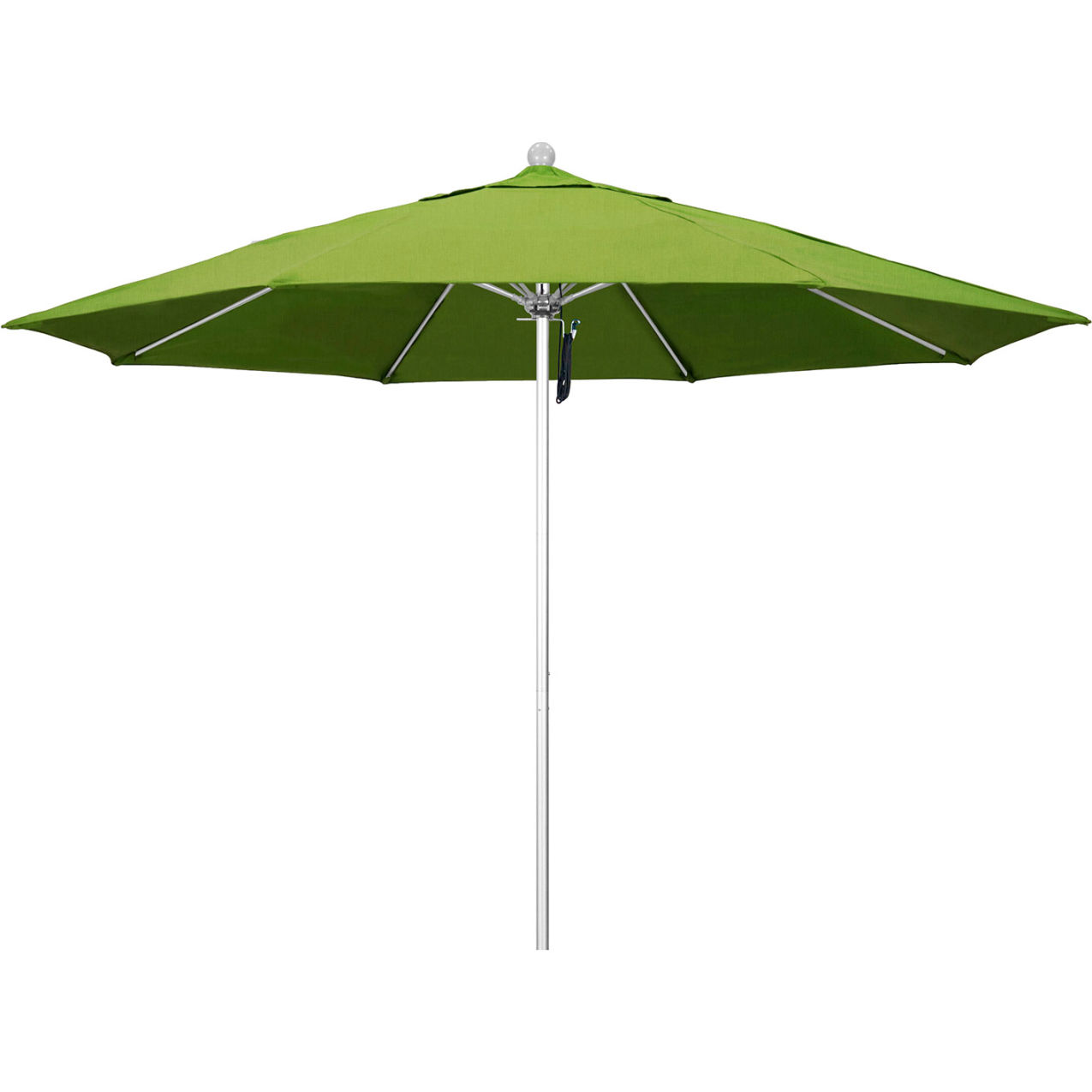Venture 11' Patio Umbrella, Silver Pole, Sunbrella 2A Macaw Fabric