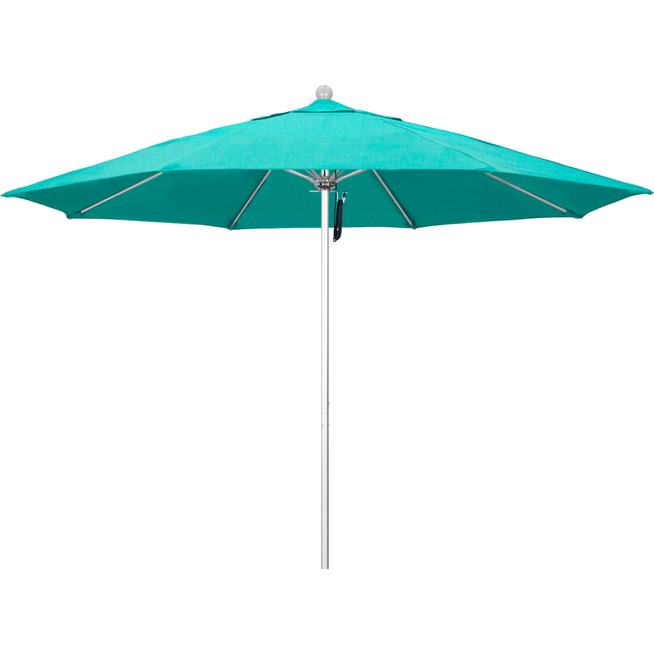 Venture 11' Patio Umbrella, Silver Pole, Sunbrella 1A Aruba Fabric