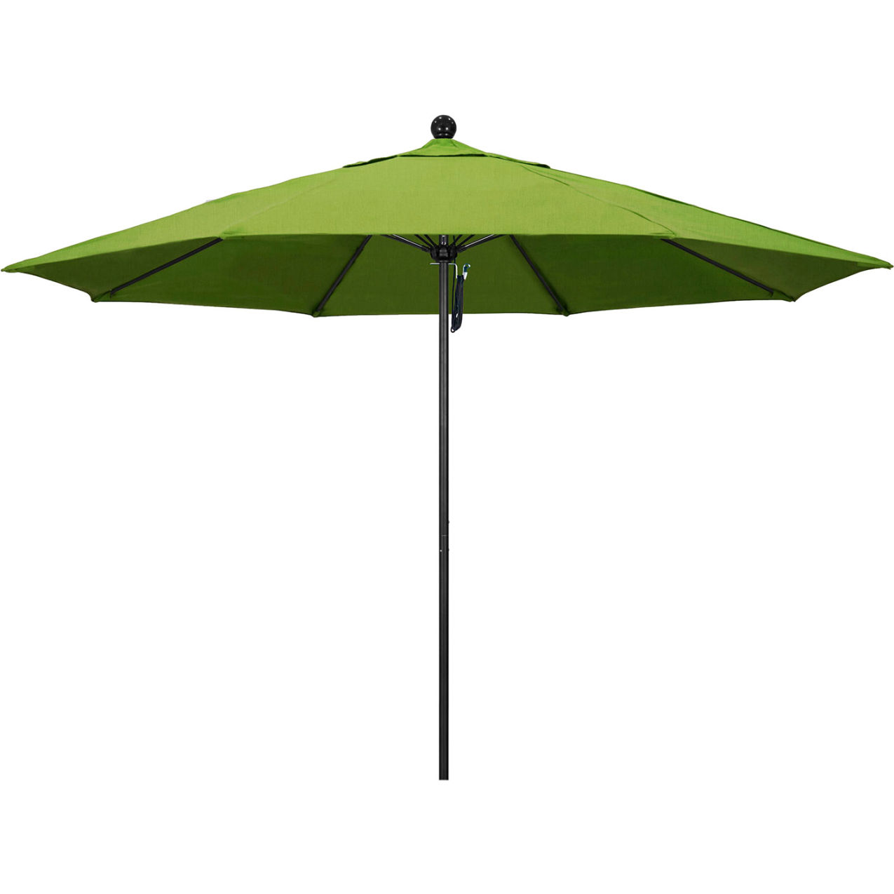 Venture 11' Patio Umbrella, Black Pole, Sunbrella 2A Macaw Fabric