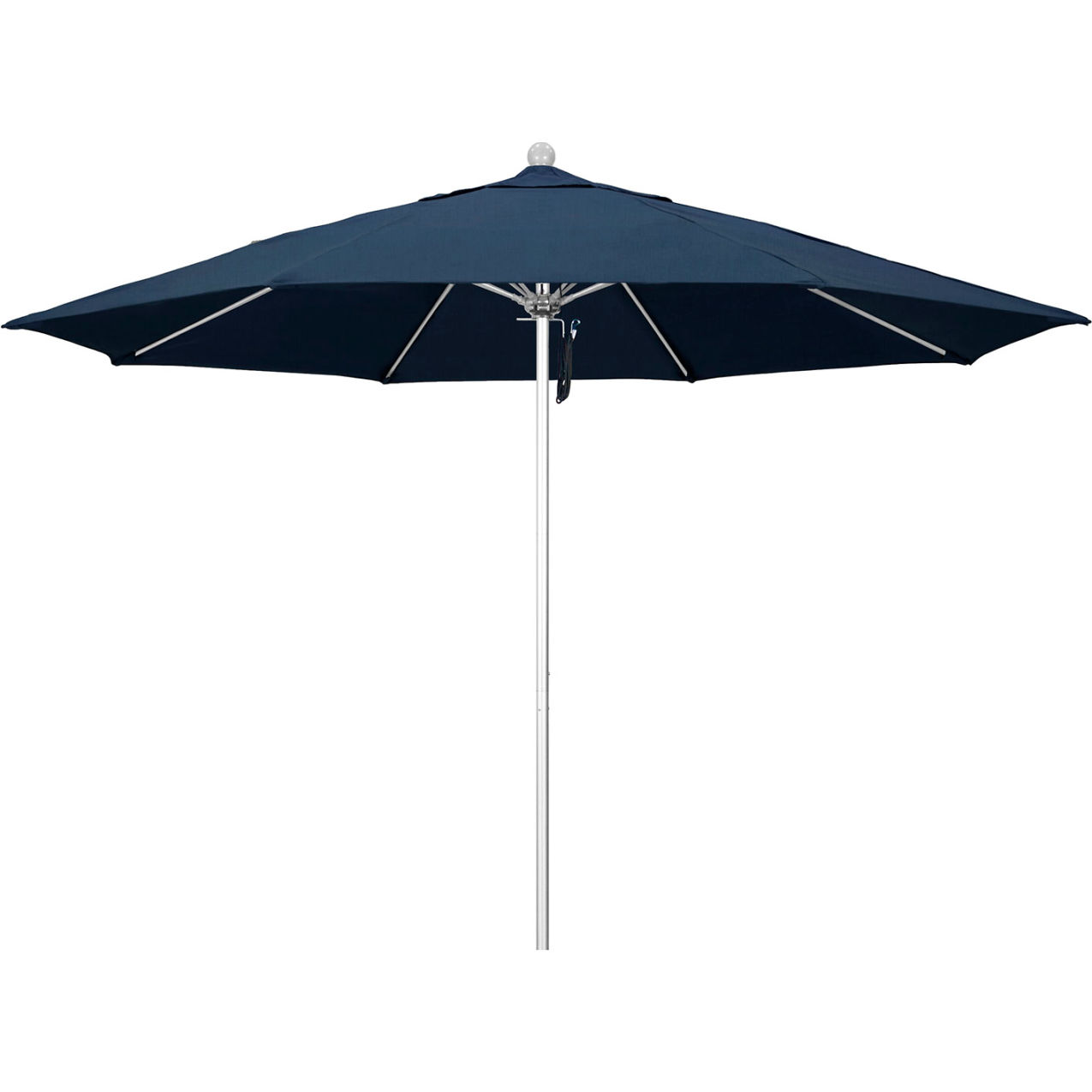 Venture 11' Patio Umbrella, Silver Pole, Sunbrella Spectrum Indigo Fabric