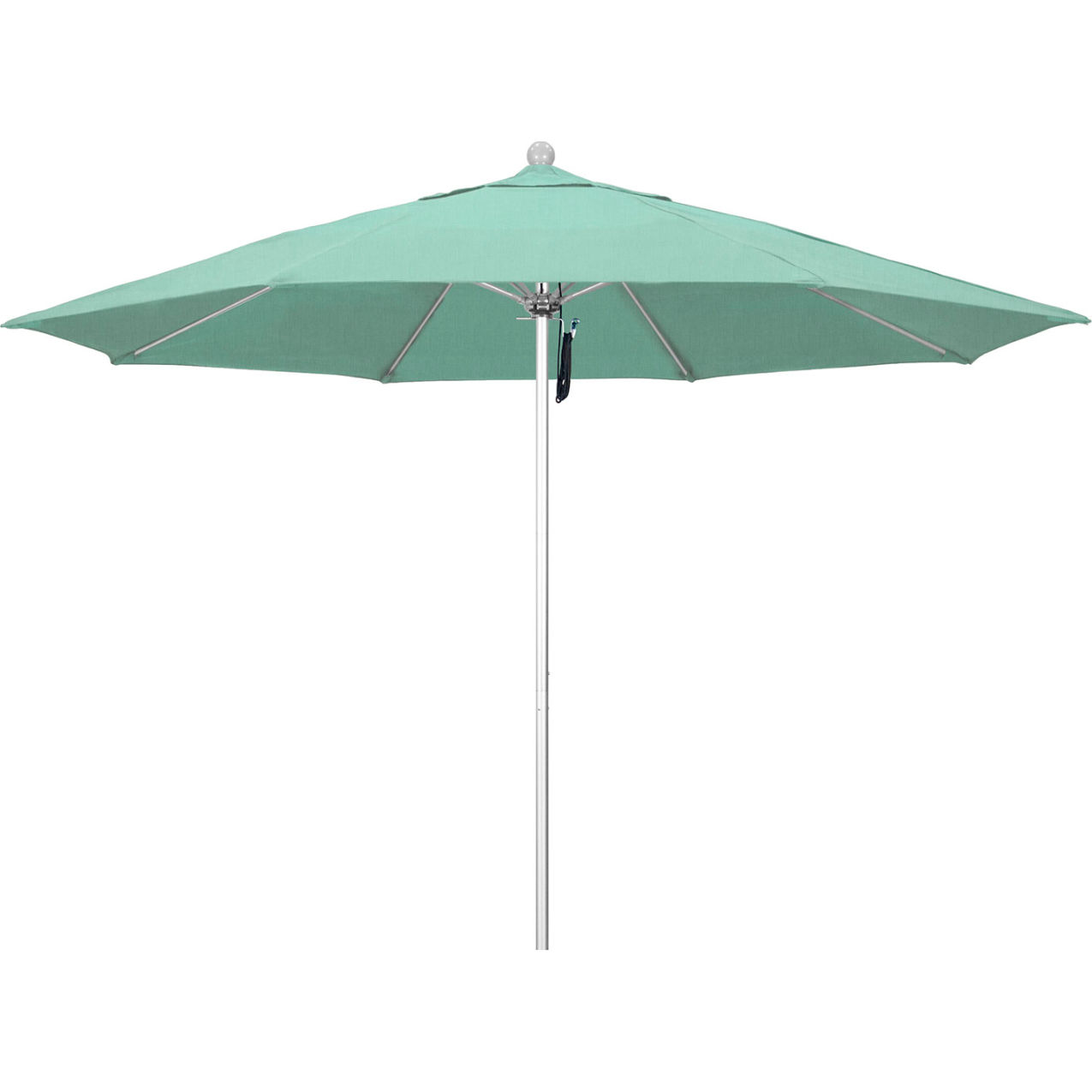 Venture 11' Patio Umbrella, Silver Pole, Sunbrella 1A Spa Fabric