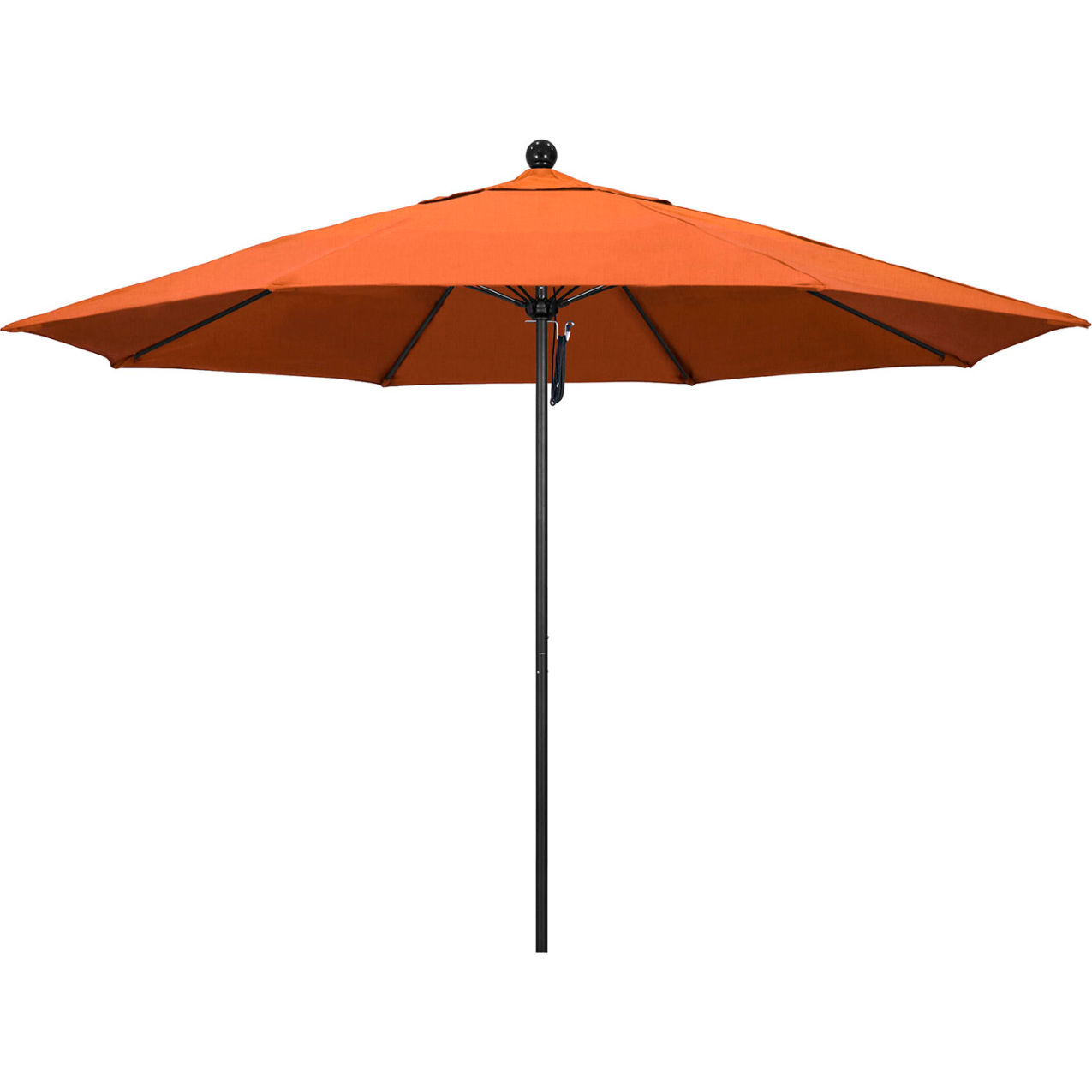 Venture 11' Patio Umbrella, Black Pole, Sunbrella 2A Tuscan Fabric