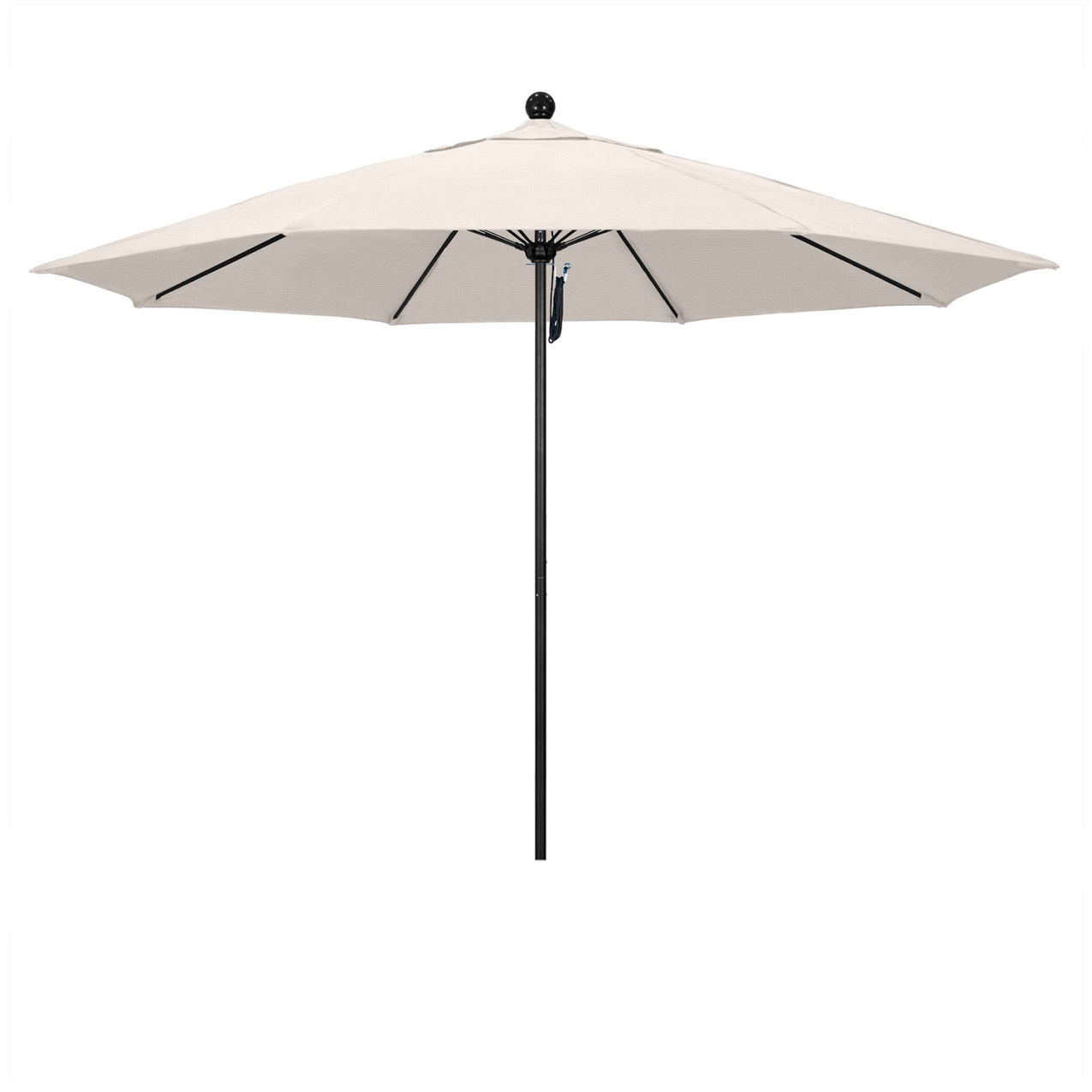 Venture 11' Patio Umbrella, Black Pole, Olefin Woven Granite Fabric