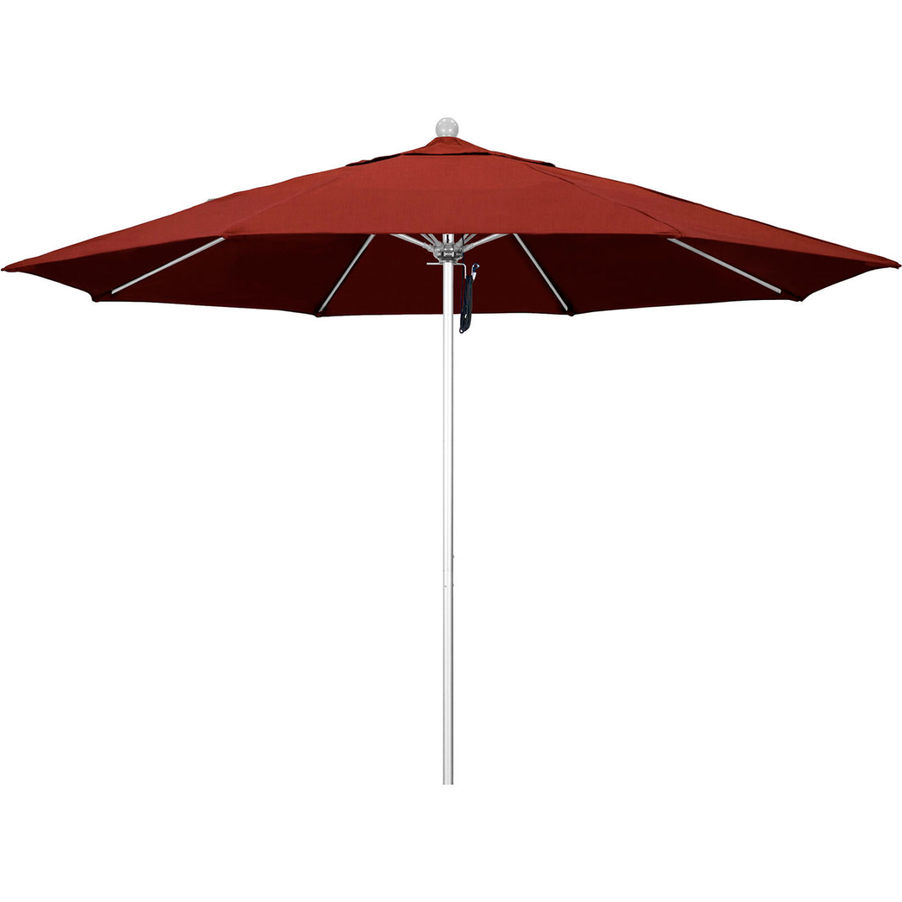 Venture 11' Patio Umbrella, Silver Pole, Sunbrella 2A Hennal Fabric