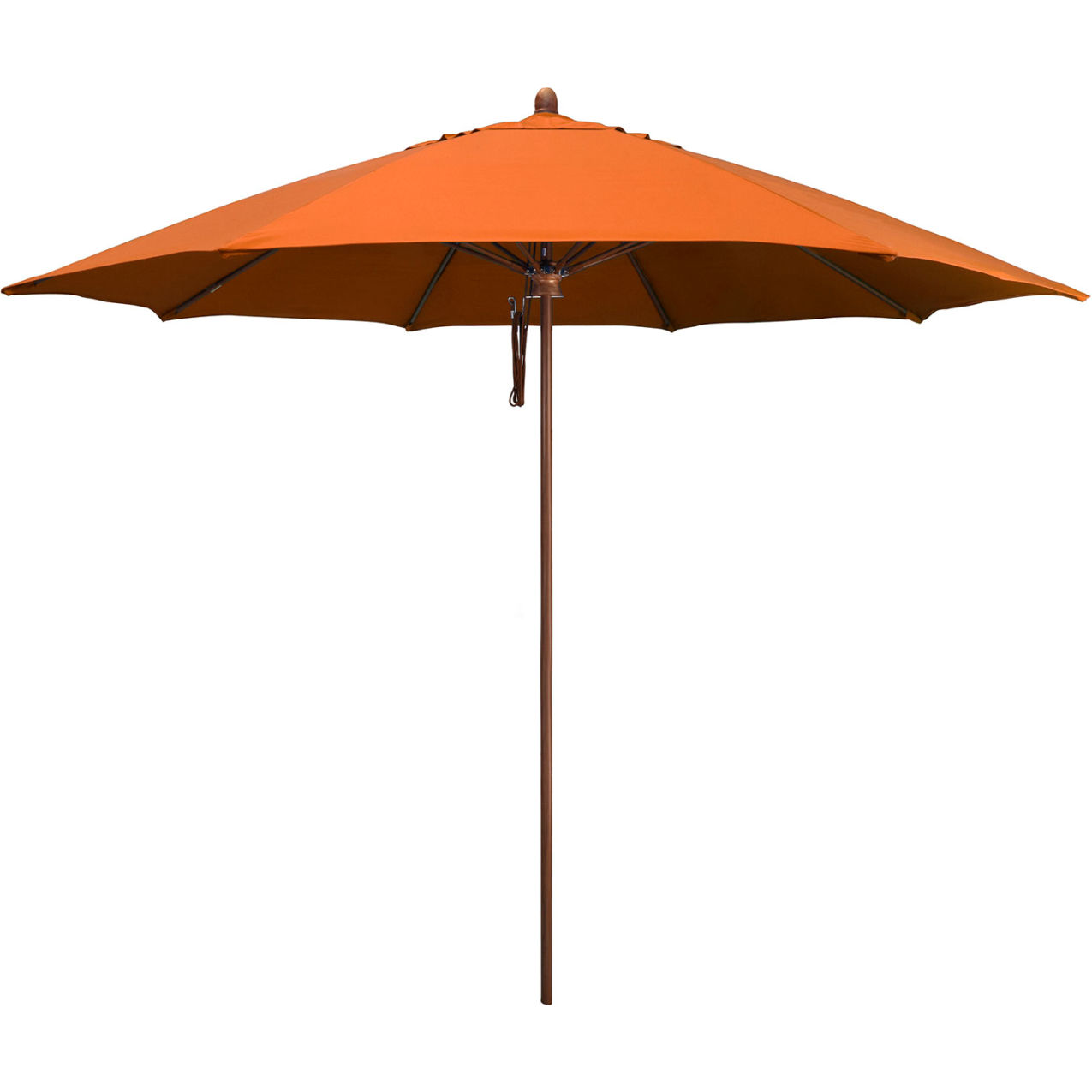 Madera 11' Patio Umbrella, Woodgrain Pole, Sunbrella 2A Tuscan Fabric