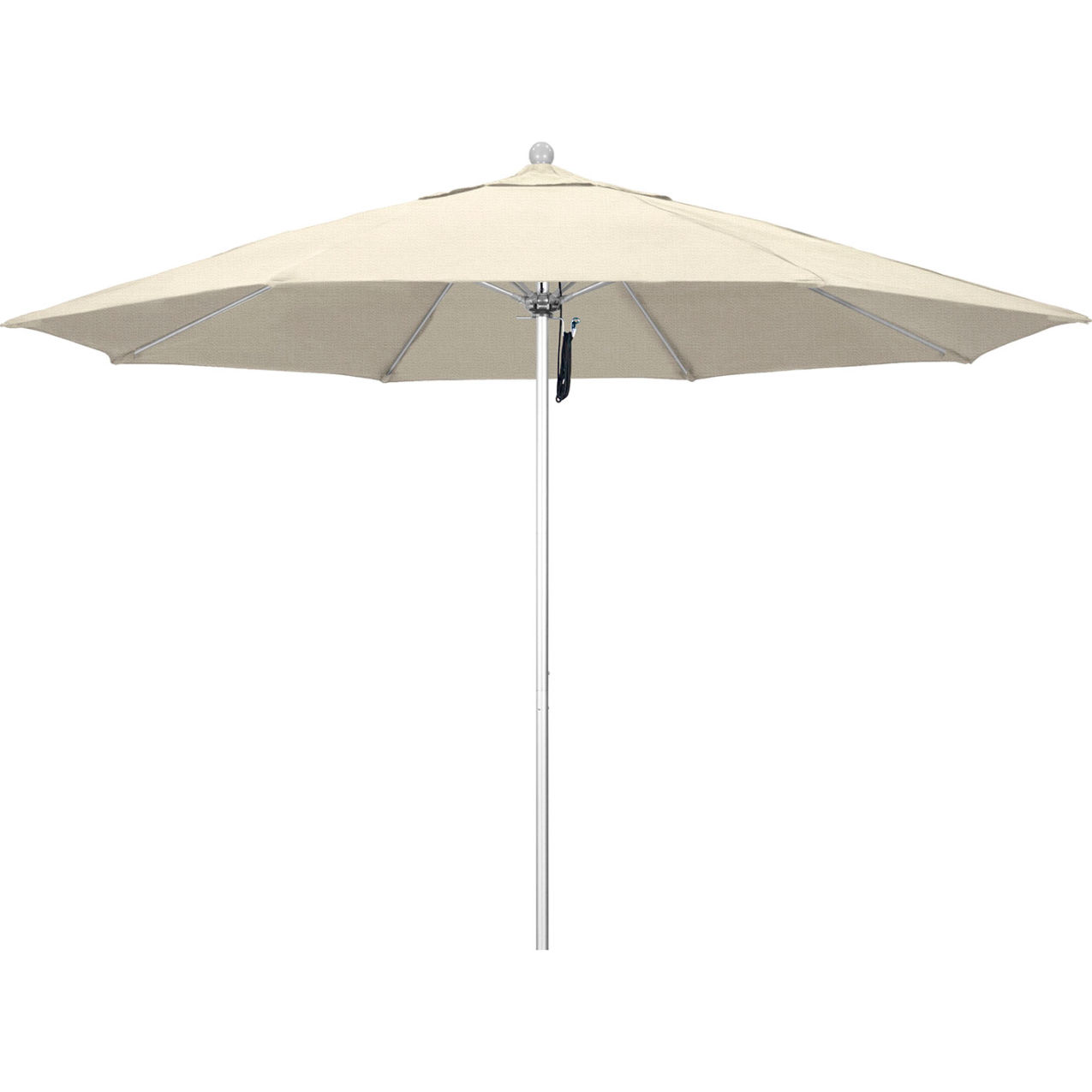 Venture 11' Patio Umbrella, Silver Pole, Olefin Antique Biege Fabric