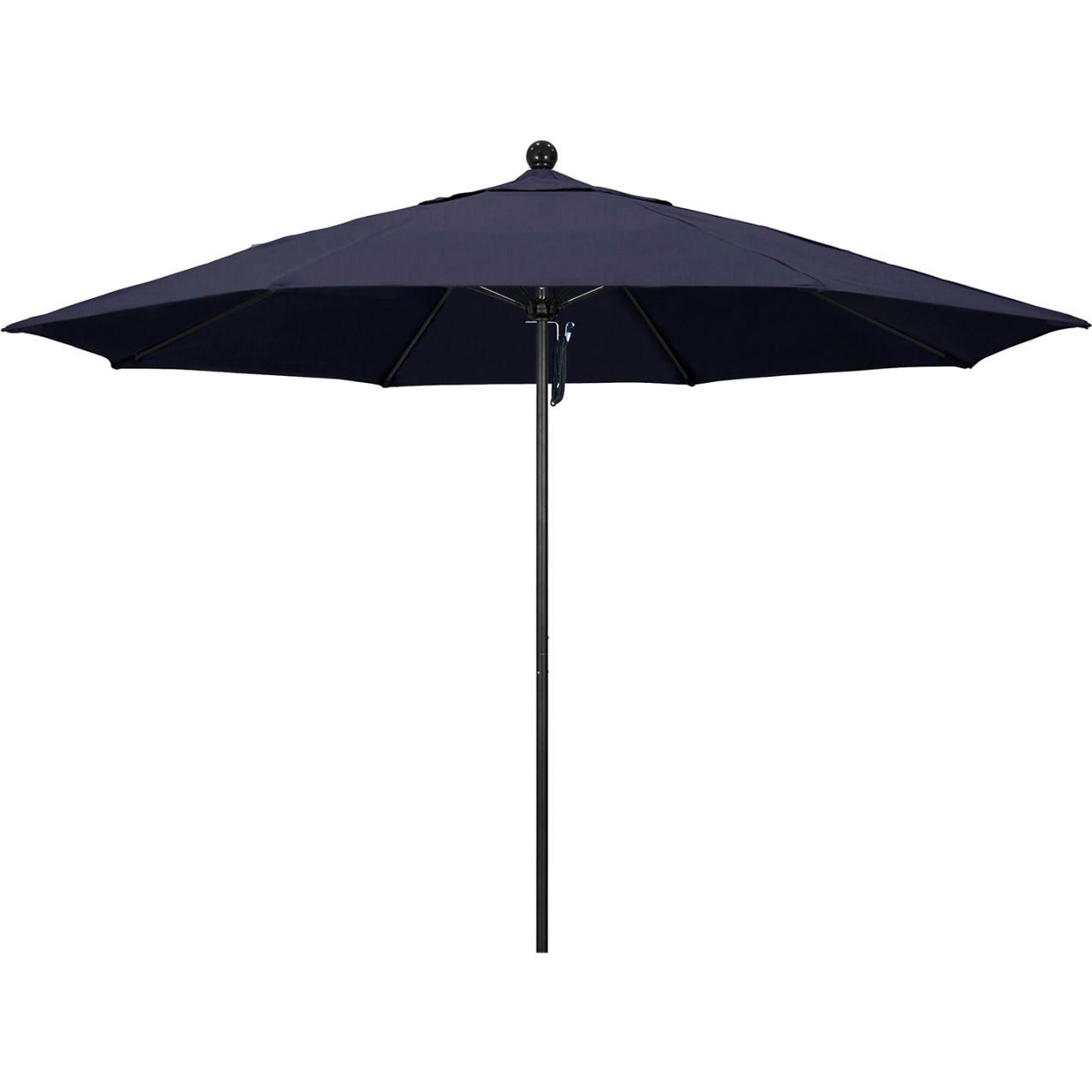 Venture 11' Patio Umbrella, Black Pole, Sunbrella 1A Navy Fabric