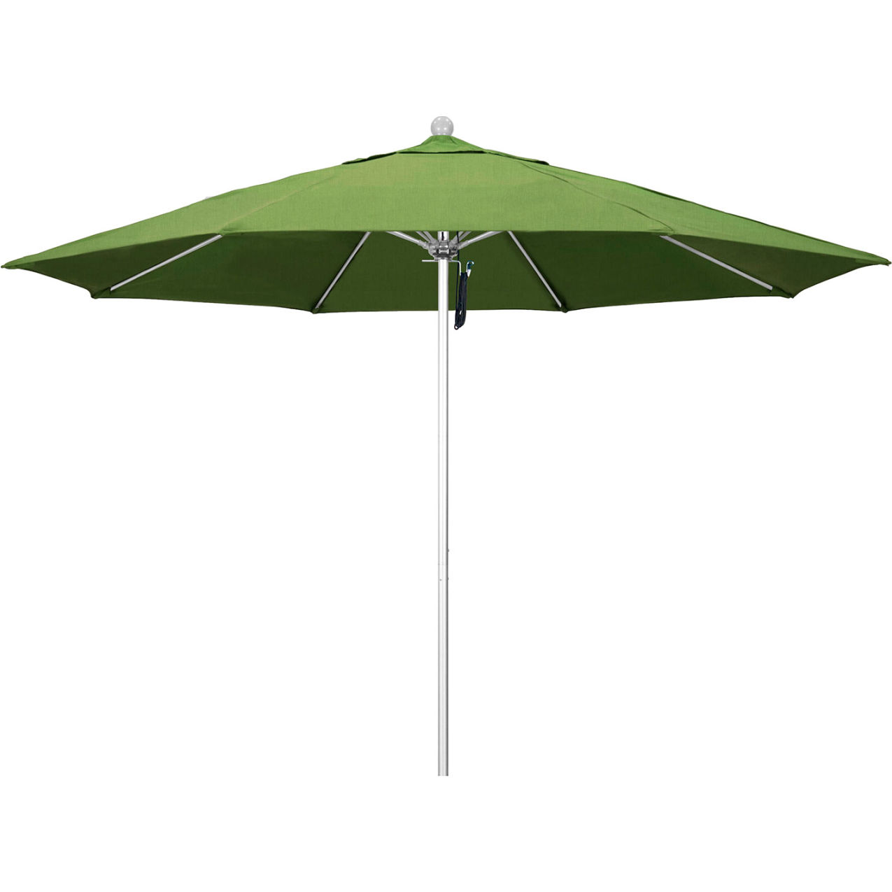 Venture 11' Patio Umbrella, Silver Pole, Sunbrella Spectrum Cilantro Fabric