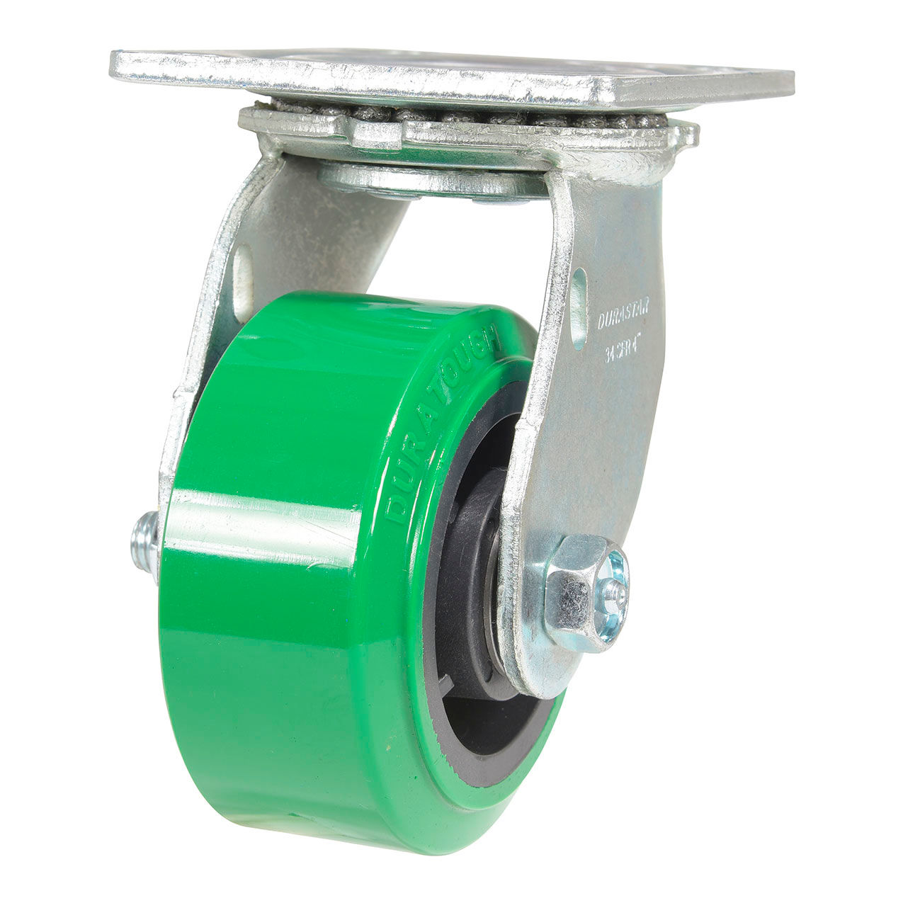 CST-F34 Swivel Caster 4" Dia. x 2"W, 700 lb. Capacity, Polyurethane, Green