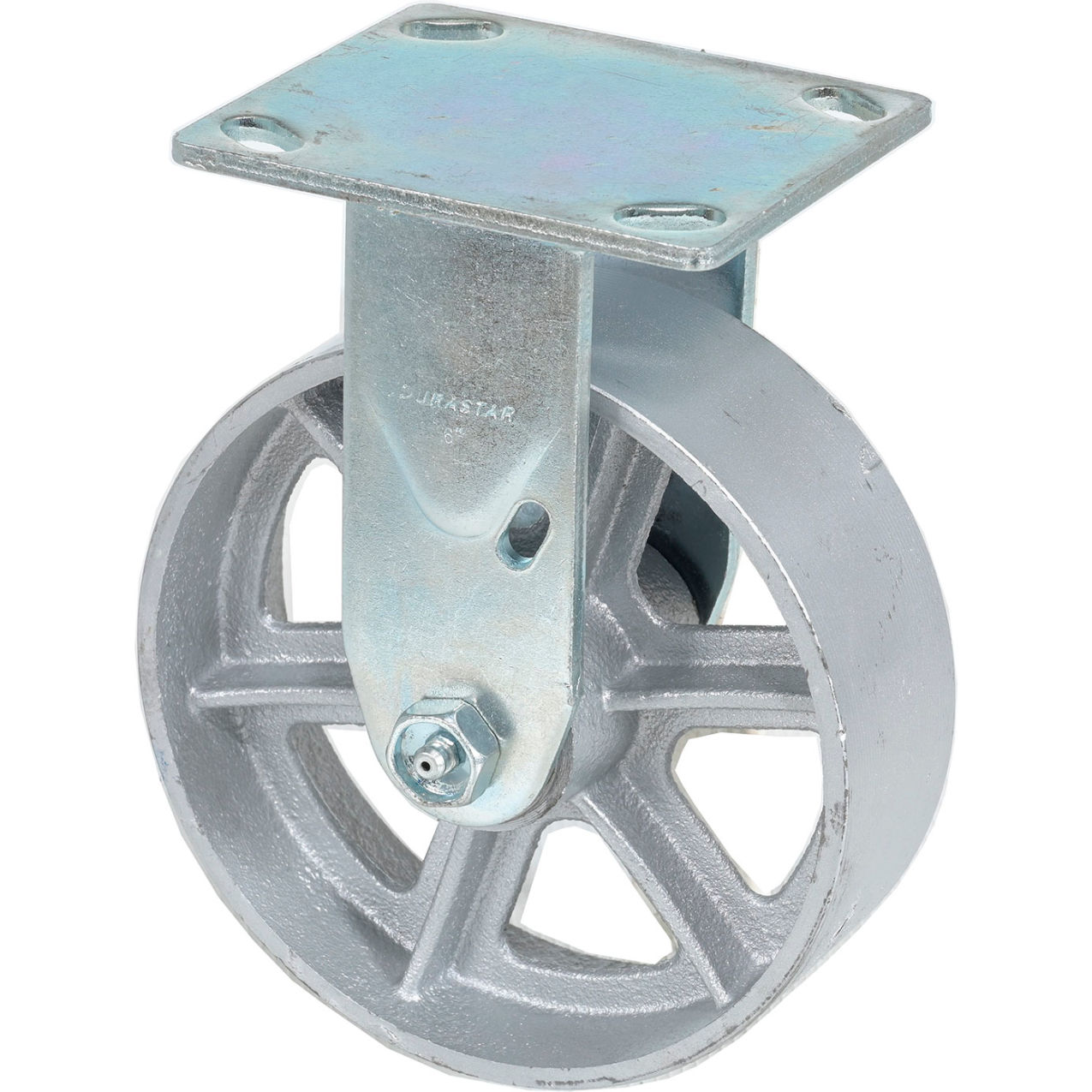 CST-VE Rigid Caster 6" Dia. x 2"W, 1200 lb. Capacity, Semi-Steel, Silver