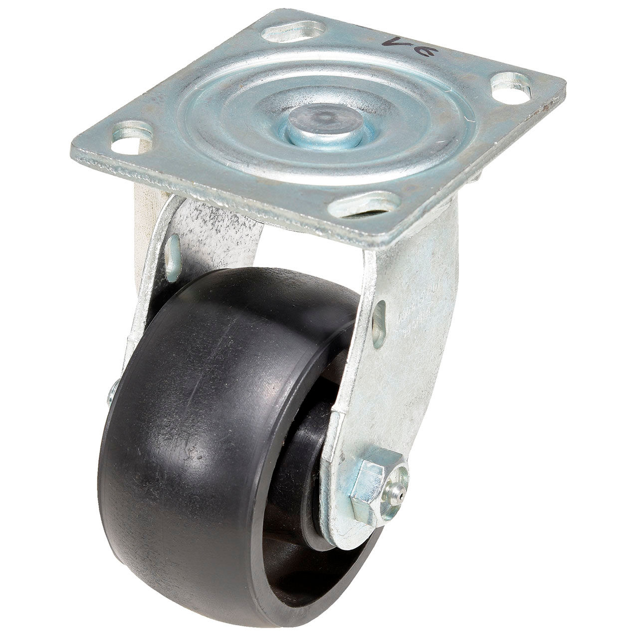 Swivel Caster 4" Dia. x 2"W, Glass Filled Nylon, 800 lb. Capacity, Black