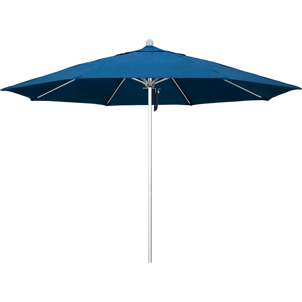 Venture 11' Patio Umbrella, Silver Pole, Sunbrella 1A Regatta Fabric