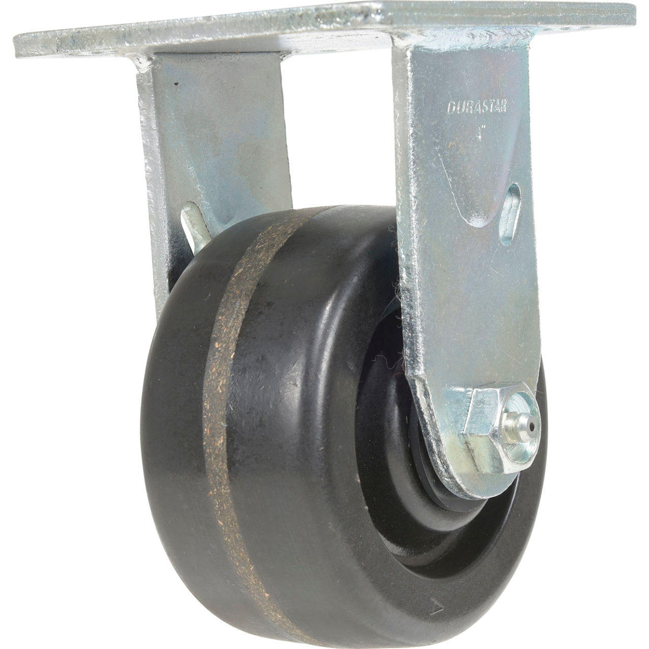 Rigid Caster 4" Dia. x 2"W, Phenolic, 800 lb. Capacity, Black