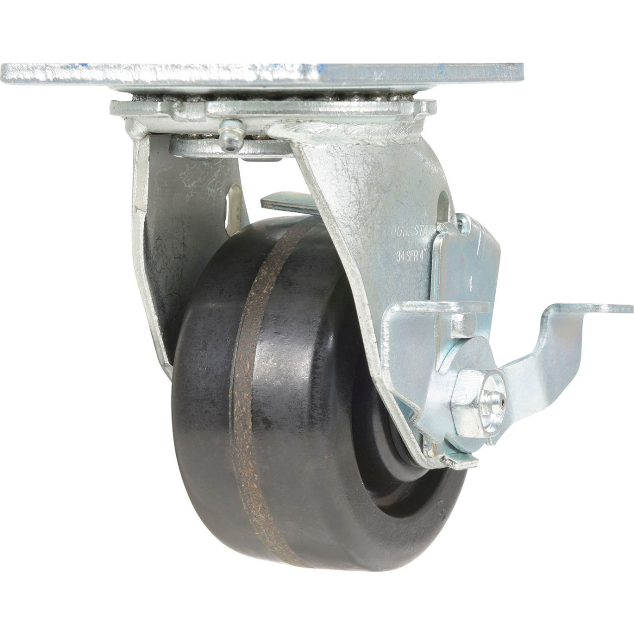 Swivel Caster 4" Dia. x 2"W with Brake, Phenolic, 800 lb. Capacity, Black