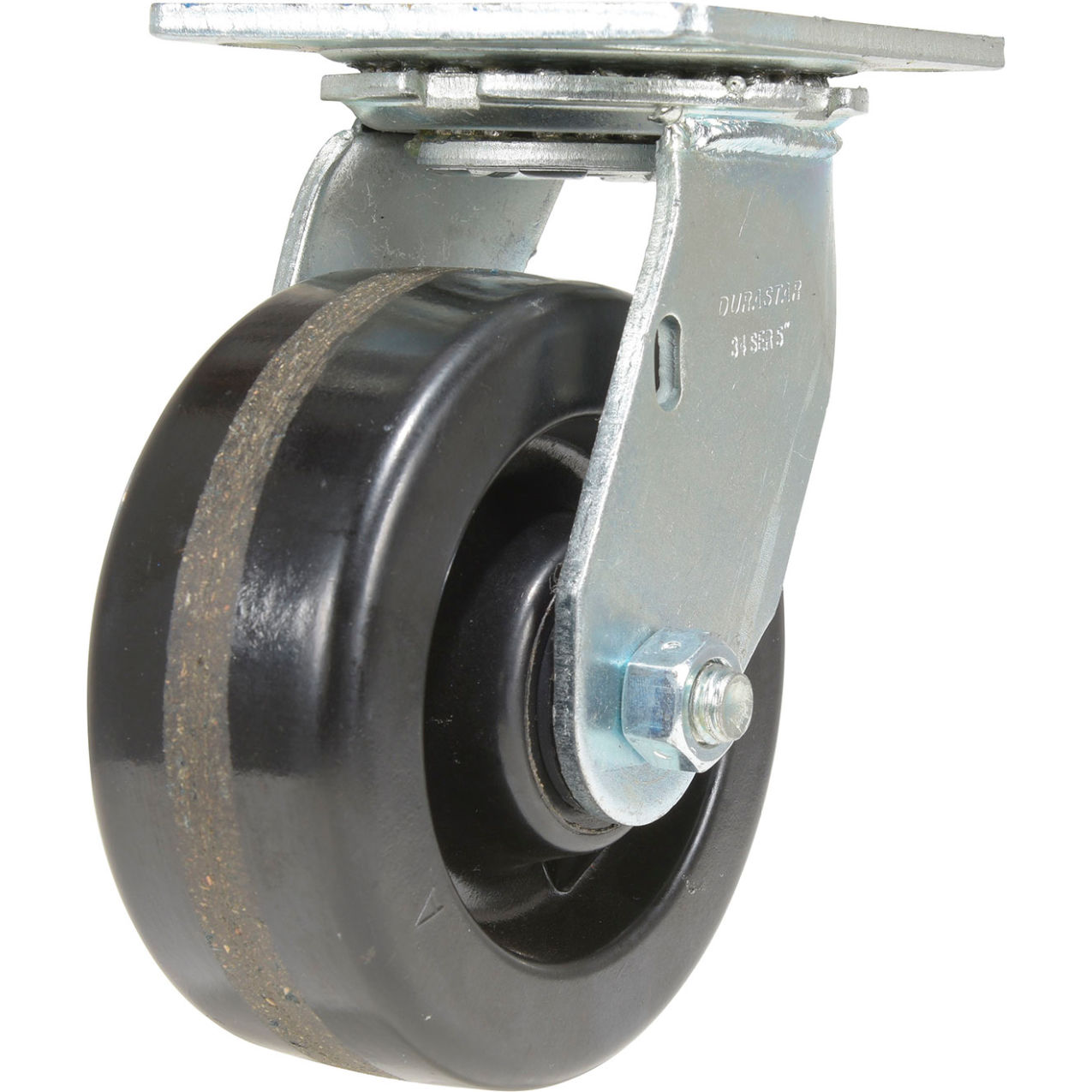 Swivel Caster 5" Dia. x 2"W, Phenolic, 1000 lb. Capacity, Black