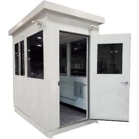 4' x 6' x 8'11" UL Level 3 Ballistic Rated Guard Booth, Pre-Assembled, White