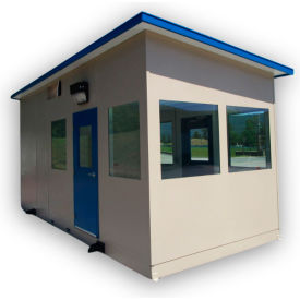 Panel Built 4' x 8' x 8'11" Guard Booth, Pre-Assembled, Beige