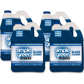 Pro Glass Cleaner, Floral Scent, 1 Gallon Bottle, 4/Case