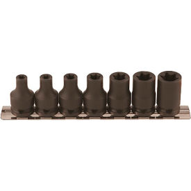 7-Piece 3/8" Square Drive TORX Impact E-Socket Set, Standard Length